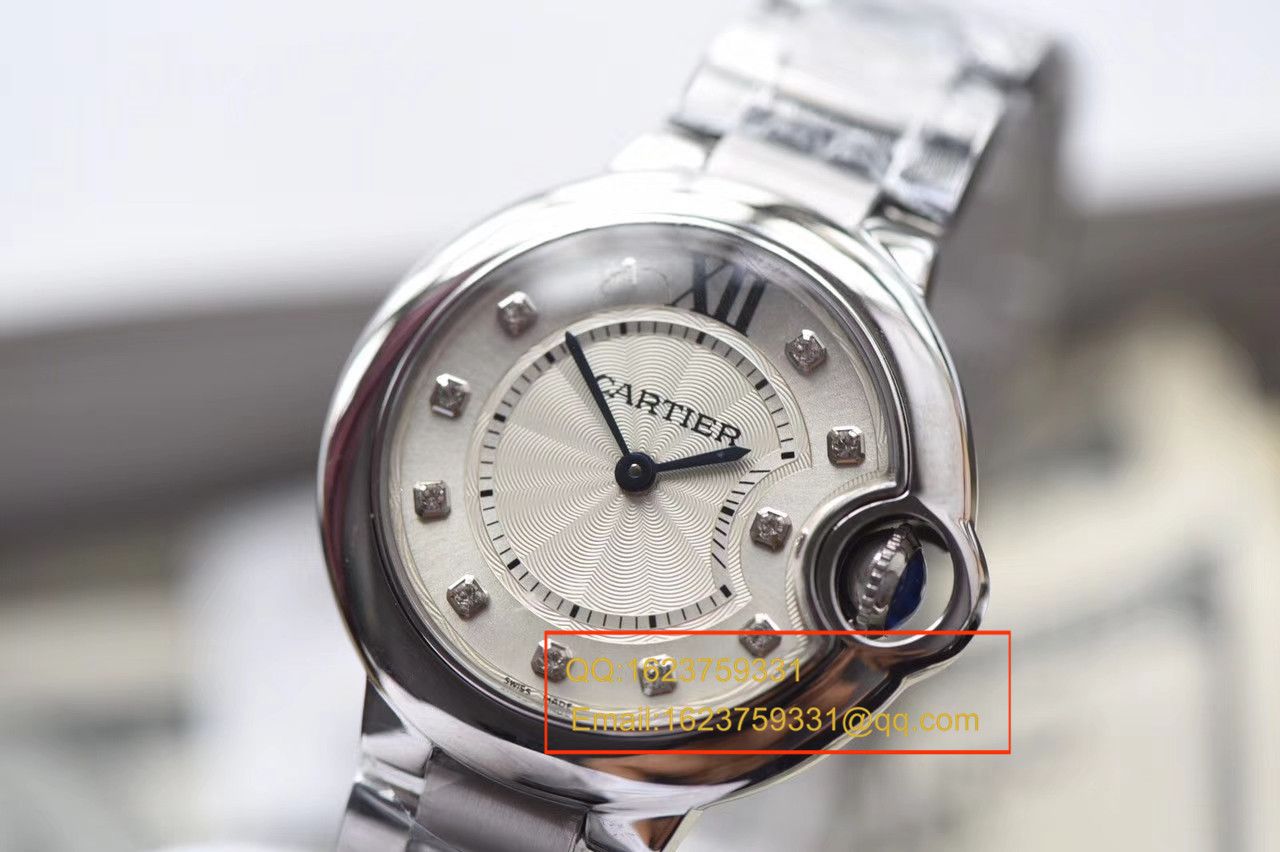 【V6 Factory  High quality 1:1 top  Replica Watches 】 Cartier  蓝气球系列女士小号蓝气球33毫米石英 Watches  / K054
