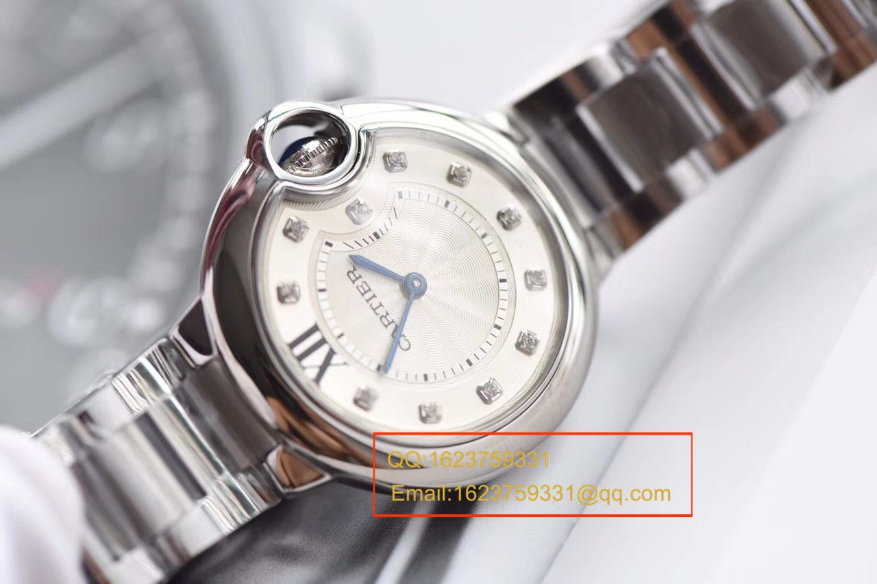 【V6 Factory  High quality 1:1 top  Replica Watches 】 Cartier  蓝气球系列女士小号蓝气球33毫米石英 Watches  / K054