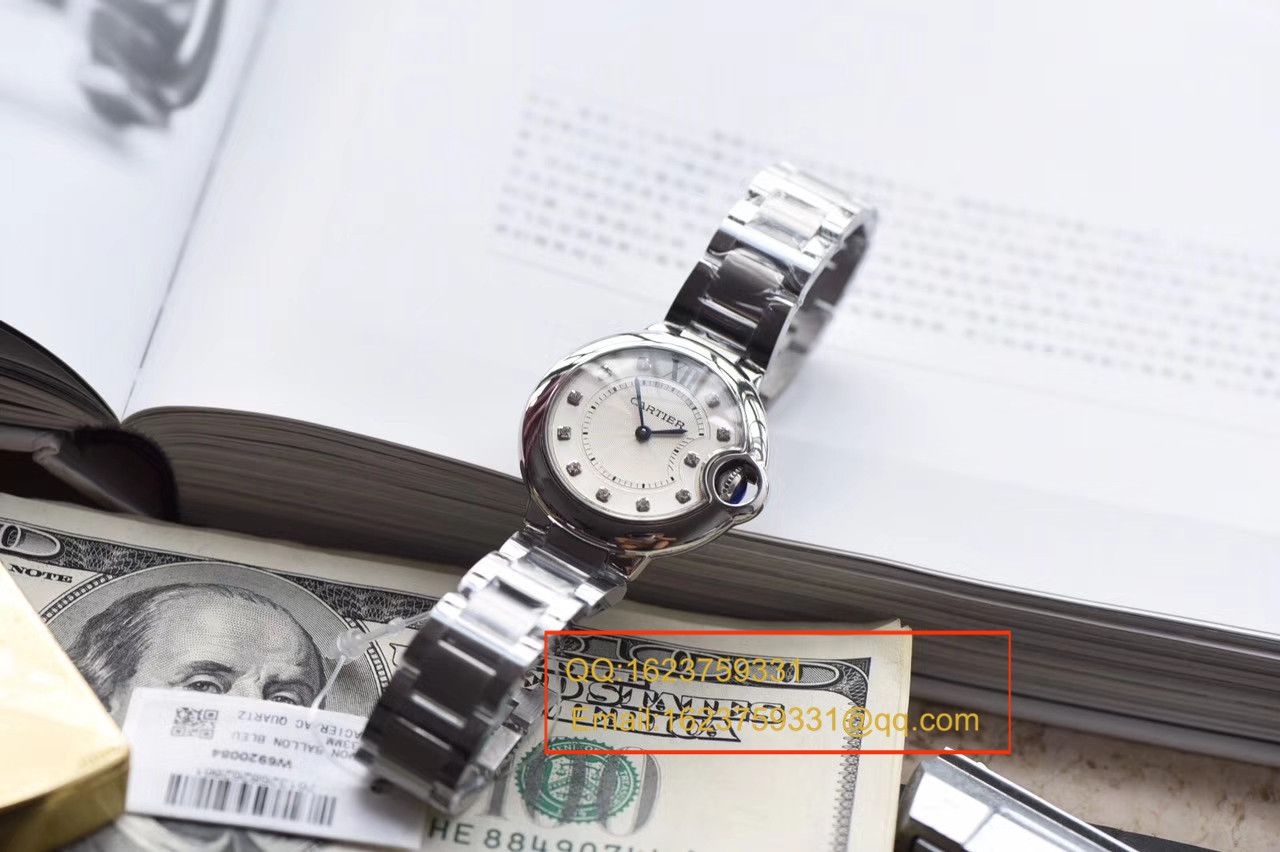 【V6 Factory  High quality 1:1 top  Replica Watches 】 Cartier  蓝气球系列女士小号蓝气球33毫米石英 Watches  / K054