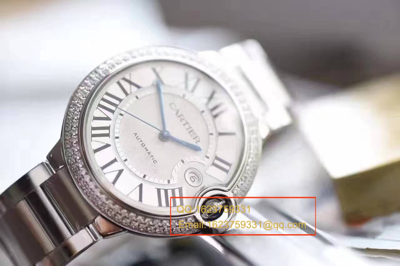 【HBBV6 Factory  Perfect  High quality  Replica Watches 】 Cartier  蓝气球系列WE9009Z3男装42毫米镶钻 wrist watches  / K120