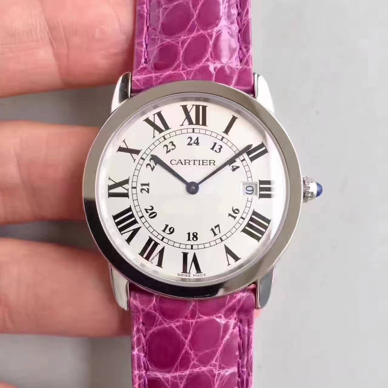 【K11 Factory 正品开模 top  Replica Copy  Watches 】 Cartier  RONDE DE  Cartier 伦敦SOLO系列W6700155、W6700255女士石英 wrist watches  / KAD078