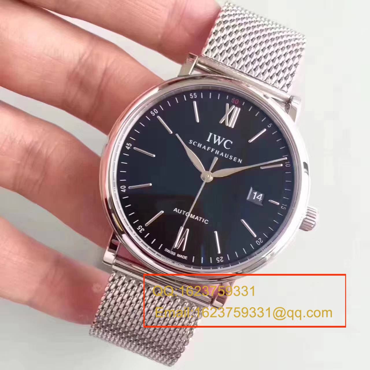 【独家视频测评MK Factory 1:1 High quality  Replica Watches 】 IWC 柏涛菲诺系列IW356506精钢米兰 watchband   wrist watches  / WG273