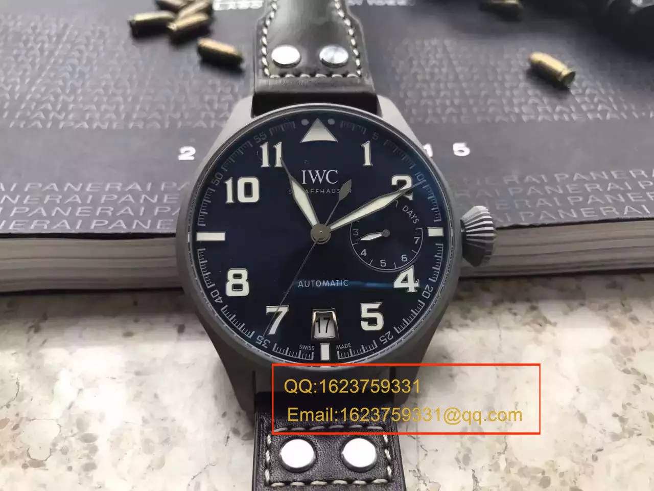 【独家视频测评】YL Factory 1:1 High quality  Copy  Watches 之 IWC 大型飞行员特别版喷砂精钢壳套蓝面男表 / WG258