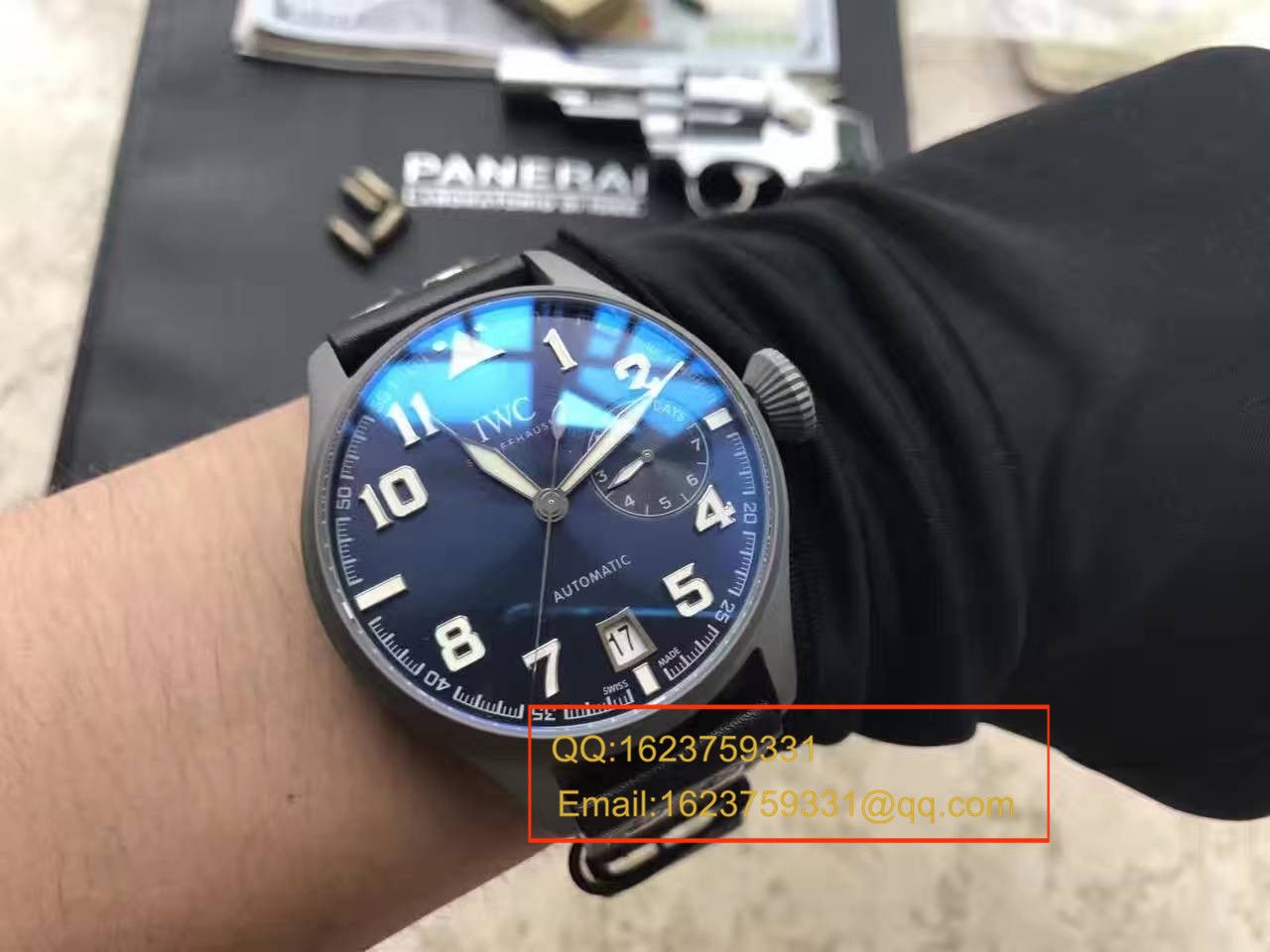 【独家视频测评】YL Factory 1:1 High quality  Copy  Watches 之 IWC 大型飞行员特别版喷砂精钢壳套蓝面男表 / WG258