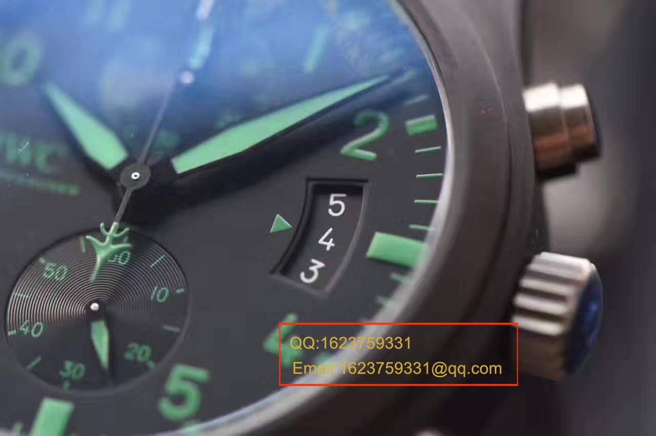 【HBBV6 Factory 1:1 Replica Copy  Watches 】 IWC 飞行员系列TOP GUN海军陆战队专用IW388003绿色特别版 wrist watches  / WG080