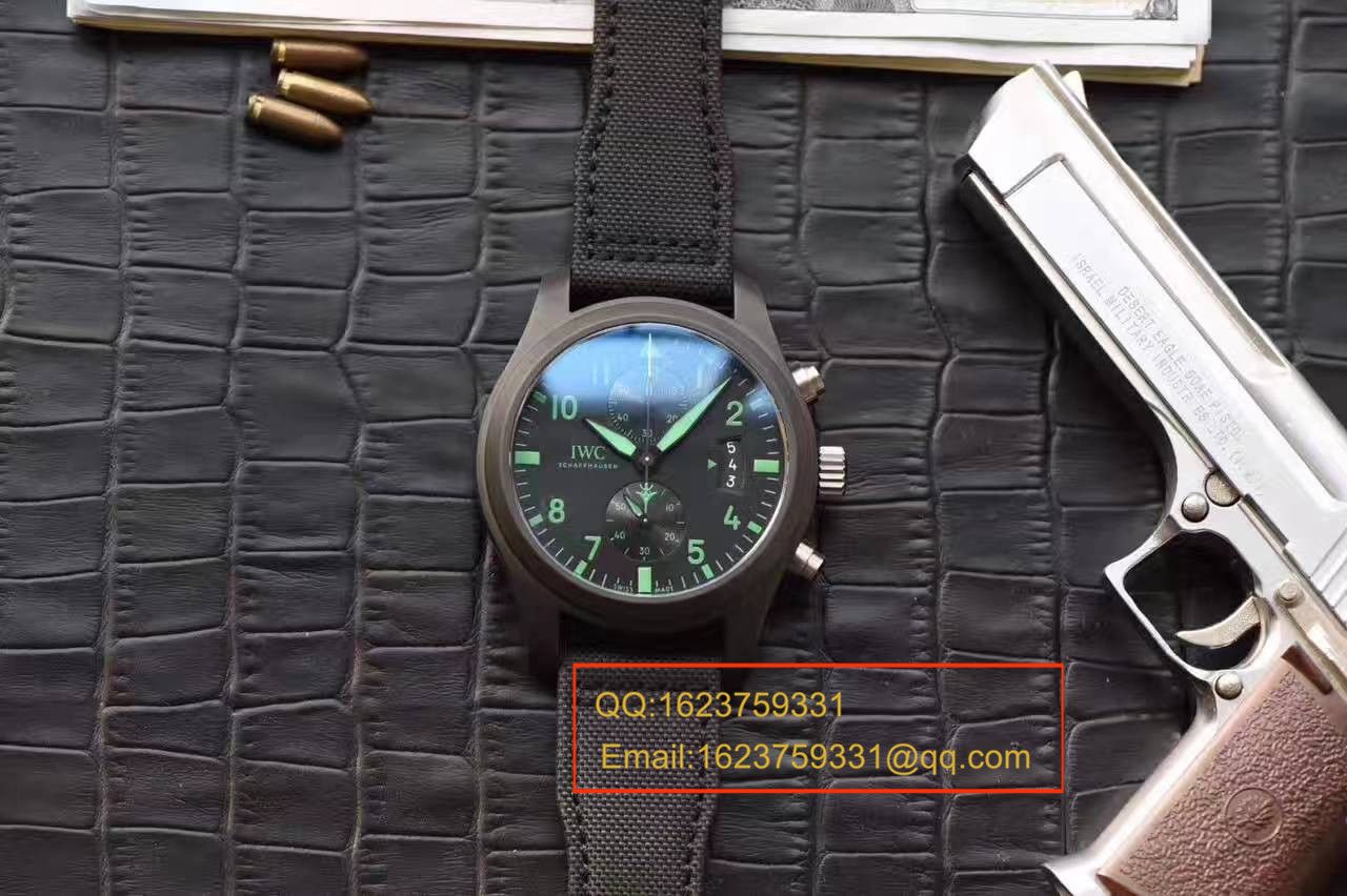 【HBBV6 Factory 1:1 Replica Copy  Watches 】 IWC 飞行员系列TOP GUN海军陆战队专用IW388003绿色特别版 wrist watches  / WG080