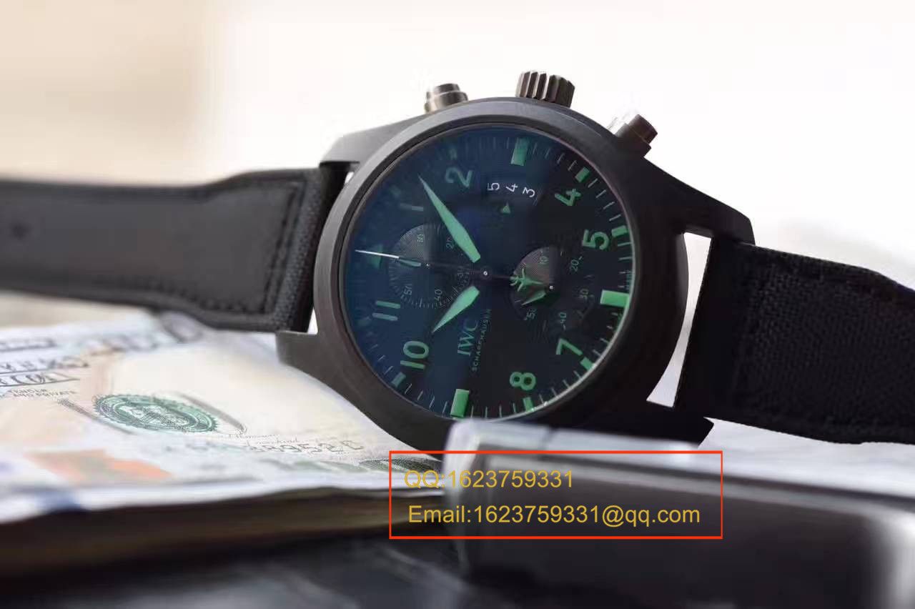【HBBV6 Factory 1:1 Replica Copy  Watches 】 IWC 飞行员系列TOP GUN海军陆战队专用IW388003绿色特别版 wrist watches  / WG080