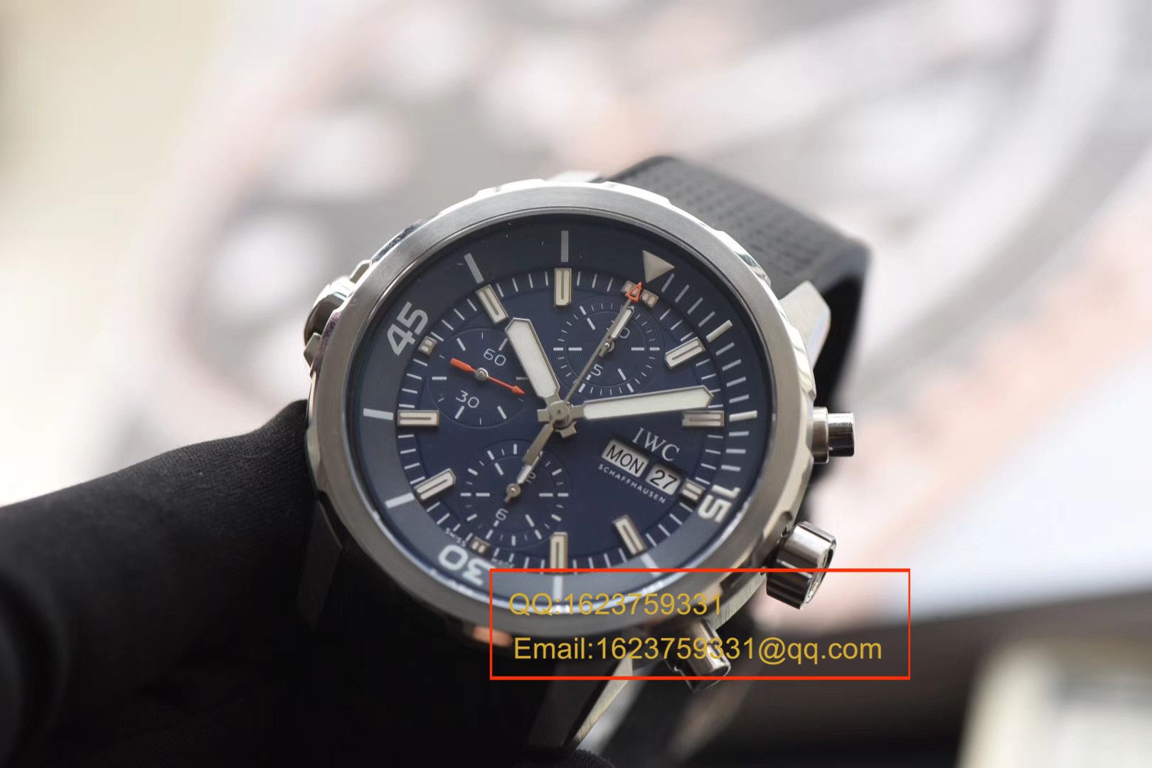 【独家视频测评V6 Factory  Perfect  High quality  Knockoff  Watches 】 IWC 海洋时计雅克-伊夫．库斯托探险之旅特别版IW376805 男士机械 wrist watches  / WG166