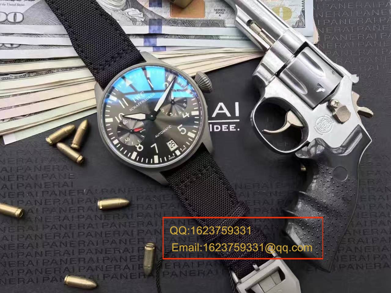 【实拍图鉴赏】YL Factory 1:1 High quality  Replica Watches 之 IWC 大飞特别版新款-喷砂精钢壳套黑面男表 / WG257
