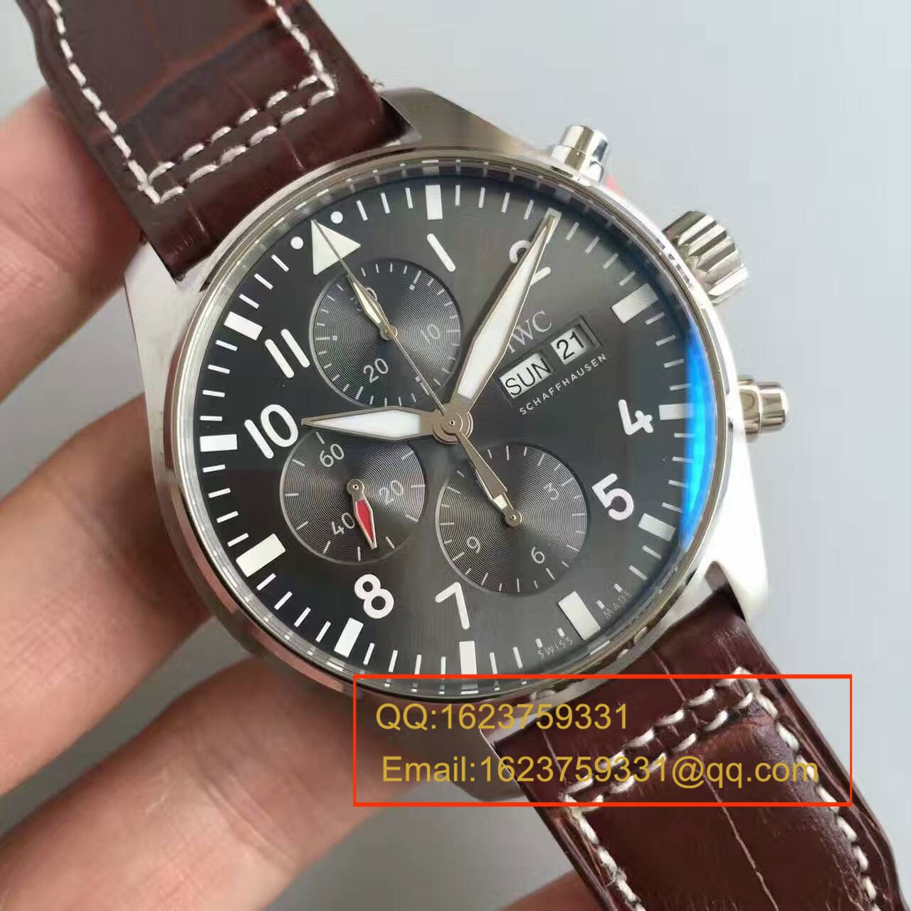 【ZF Factory  Perfect  Replica Watches 】 IWC CHRONOGRAPH飞行员系列IW377719 wrist watches  皮带款 / WG136