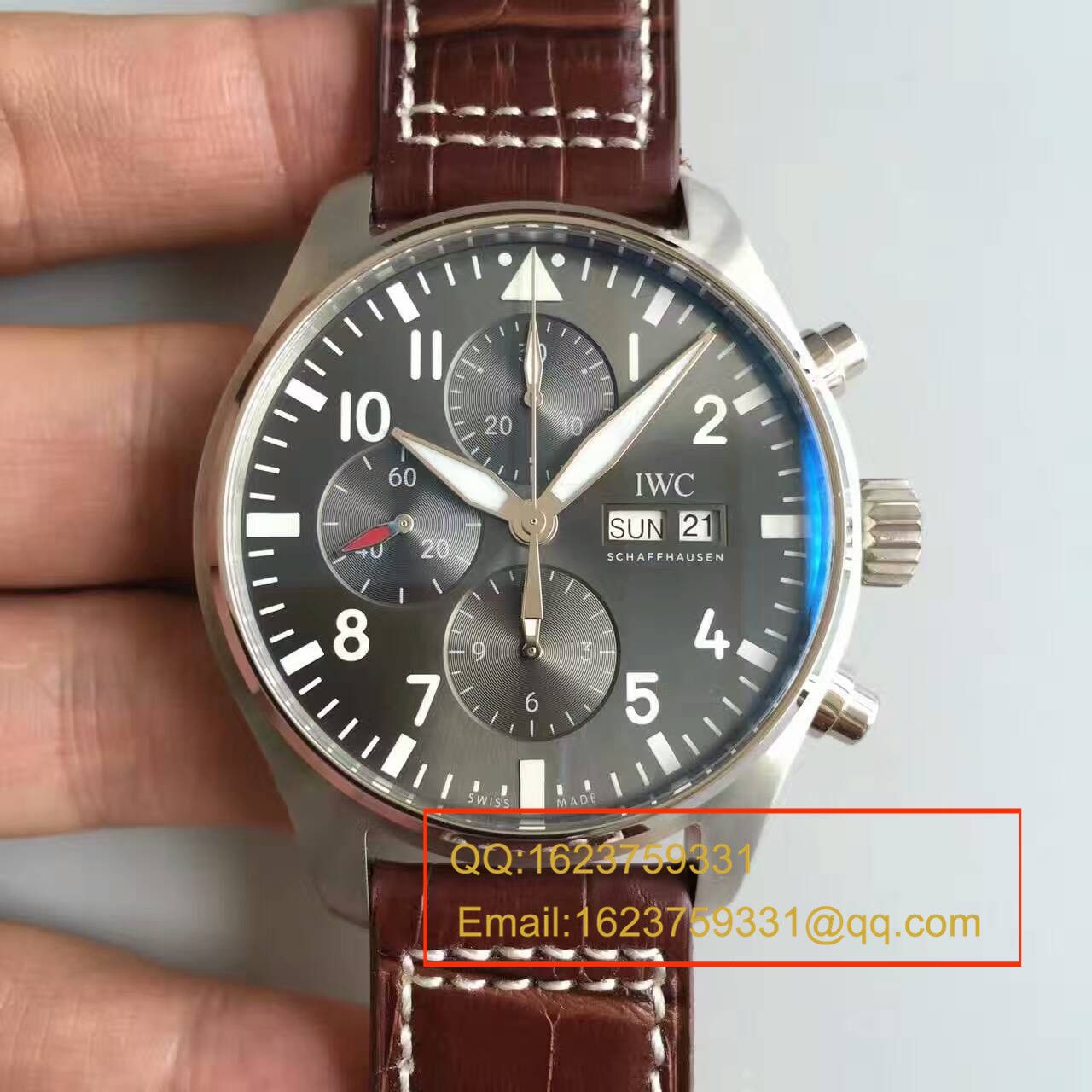 【ZF Factory  Perfect  Replica Watches 】 IWC CHRONOGRAPH飞行员系列IW377719 wrist watches  皮带款 / WG136