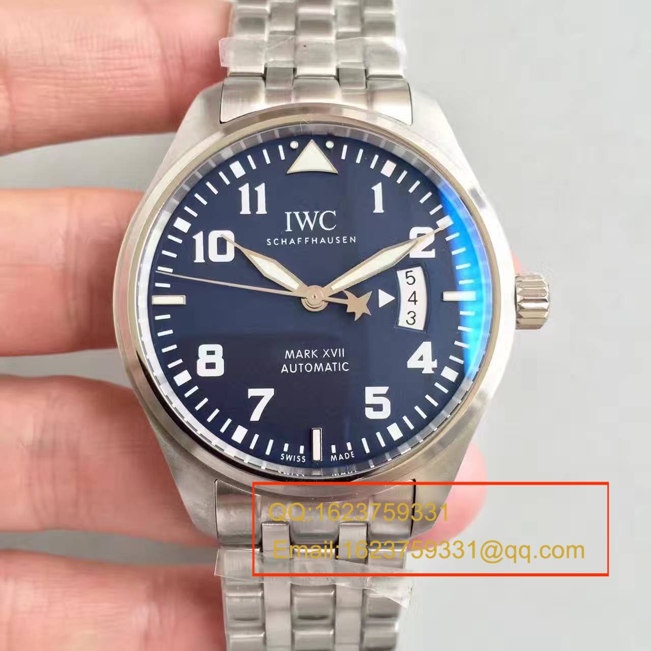 【MK Factory  Perfect  High quality  Replica Watches 】 IWC 飞行员系列马克十七IW326506 wrist watches (蓝面小王子钢带版) / WG079A