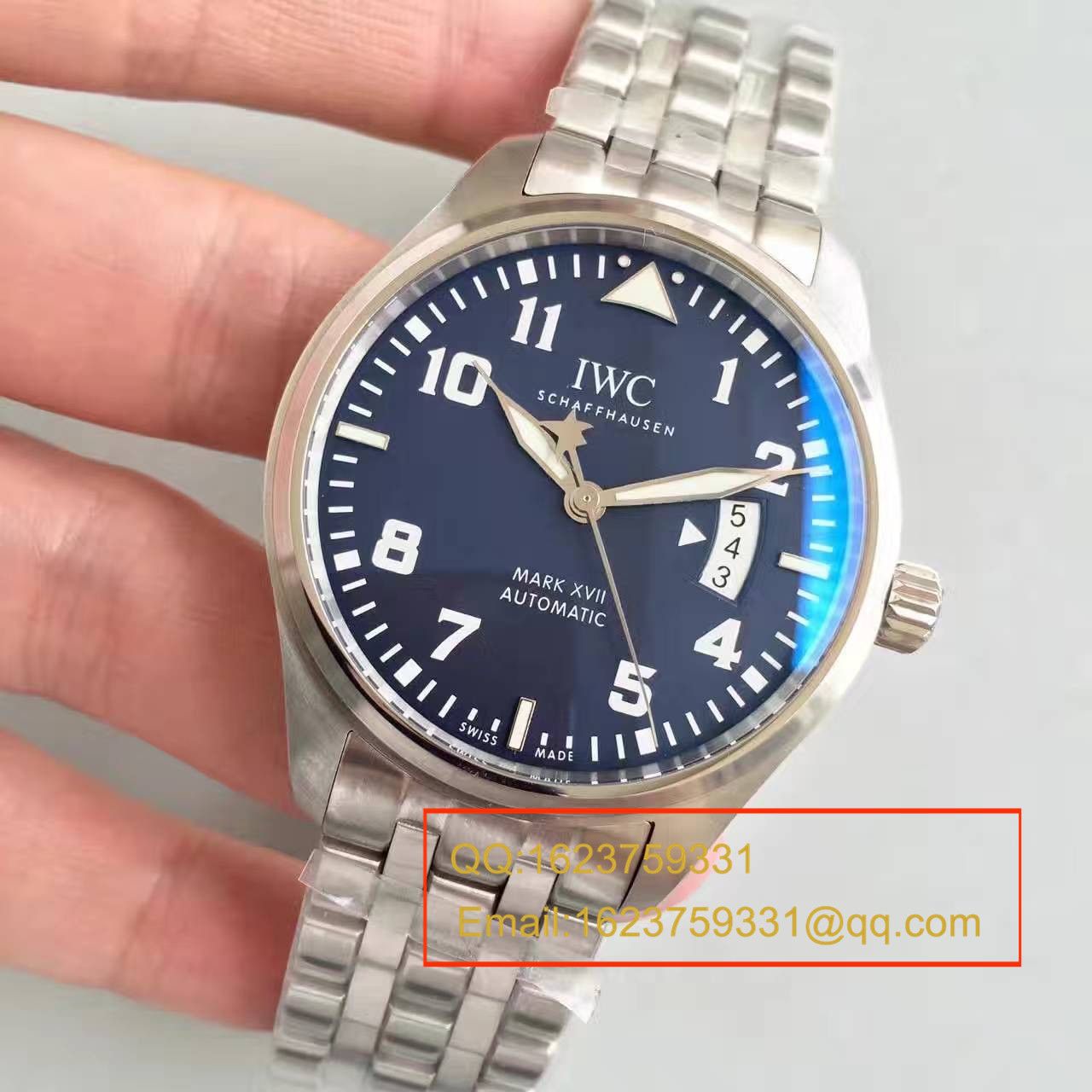 【MK Factory  Perfect  High quality  Replica Watches 】 IWC 飞行员系列马克十七IW326506 wrist watches (蓝面小王子钢带版) / WG079A