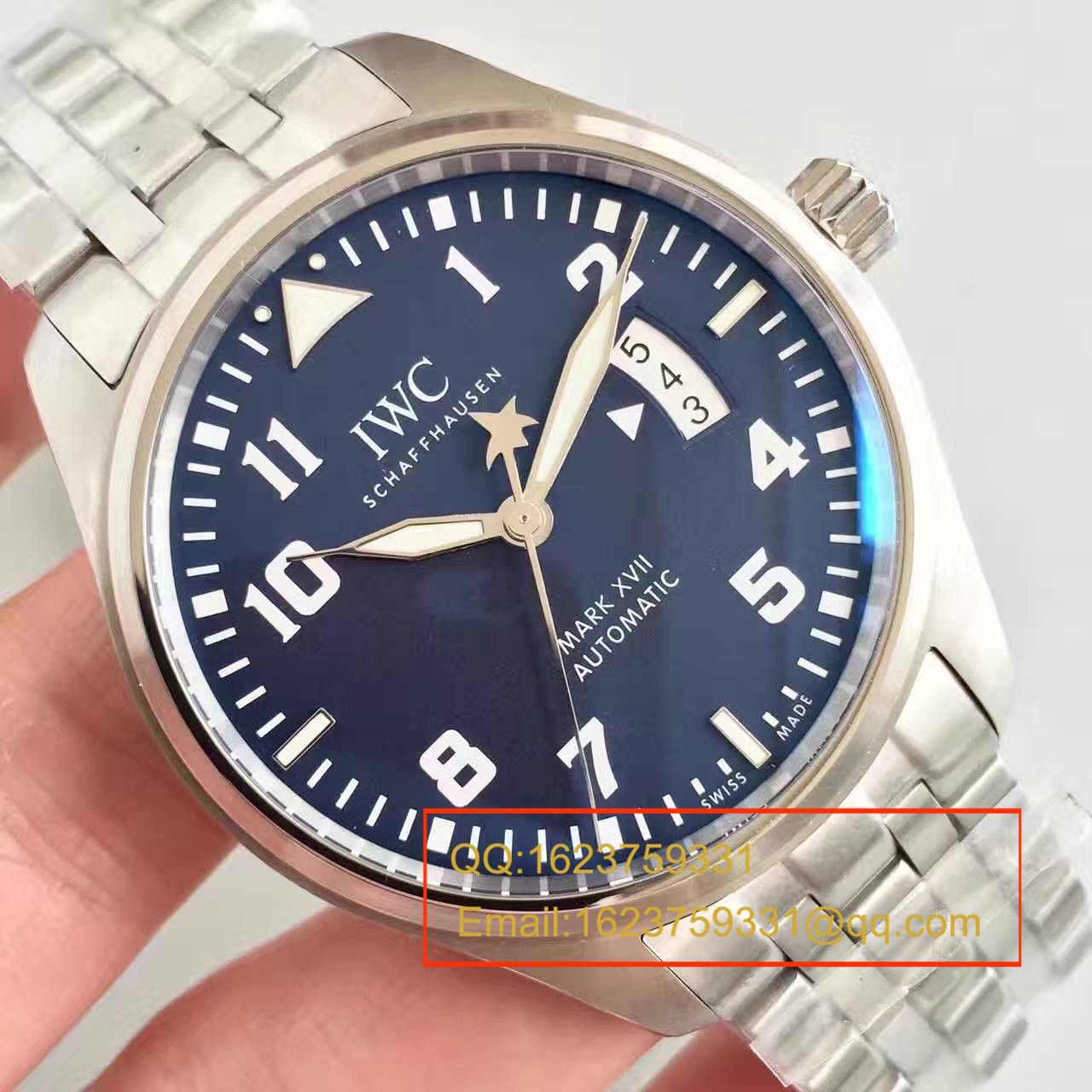 【MK Factory  Perfect  High quality  Replica Watches 】 IWC 飞行员系列马克十七IW326506 wrist watches (蓝面小王子钢带版) / WG079A