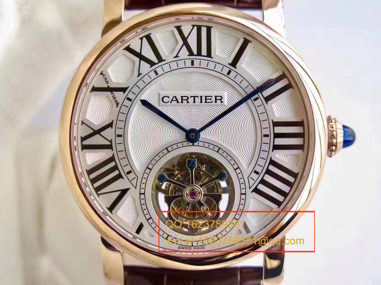 【BL Factory  Perfect  Replica Watches 】 Cartier  ROTONDE DE  Cartier 系列W1556215 Tourbillon  wrist watches  / KCI115