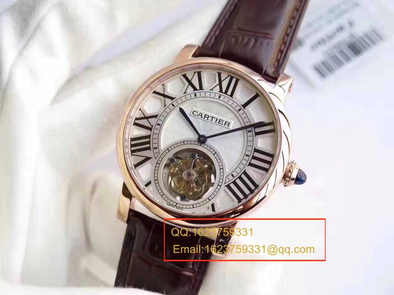 【BL Factory  Perfect  Replica Watches 】 Cartier  ROTONDE DE  Cartier 系列W1556215 Tourbillon  wrist watches  / KCI115