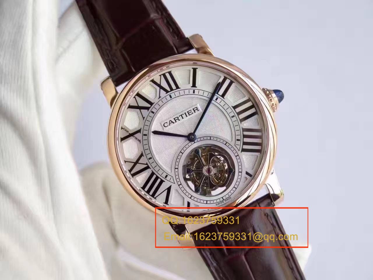 【BL Factory  Perfect  Replica Watches 】 Cartier  ROTONDE DE  Cartier 系列W1556215 Tourbillon  wrist watches  / KCI115
