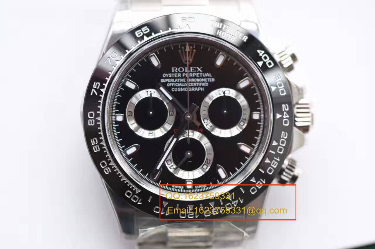 【N Factory 最新V7版本】 Rolex  Cosmograph Daytona  Ditongna  Replica Copy 116500LN-78590黑盘机械 Watches  / RBF003
