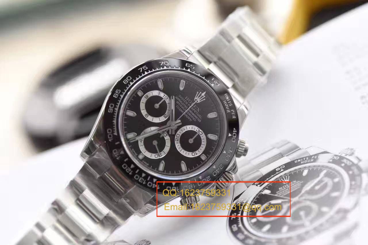 【N Factory 最新V7版本】 Rolex  Cosmograph Daytona  Ditongna  Replica Copy 116500LN-78590黑盘机械 Watches  / RBF003