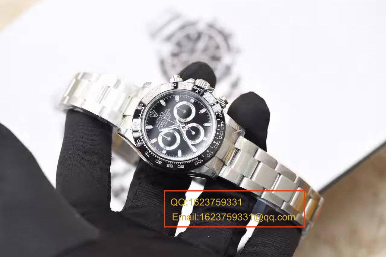 【N Factory 最新V7版本】 Rolex  Cosmograph Daytona  Ditongna  Replica Copy 116500LN-78590黑盘机械 Watches  / RBF003
