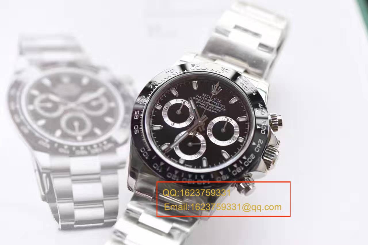 【N Factory 最新V7版本】 Rolex  Cosmograph Daytona  Ditongna  Replica Copy 116500LN-78590黑盘机械 Watches  / RBF003