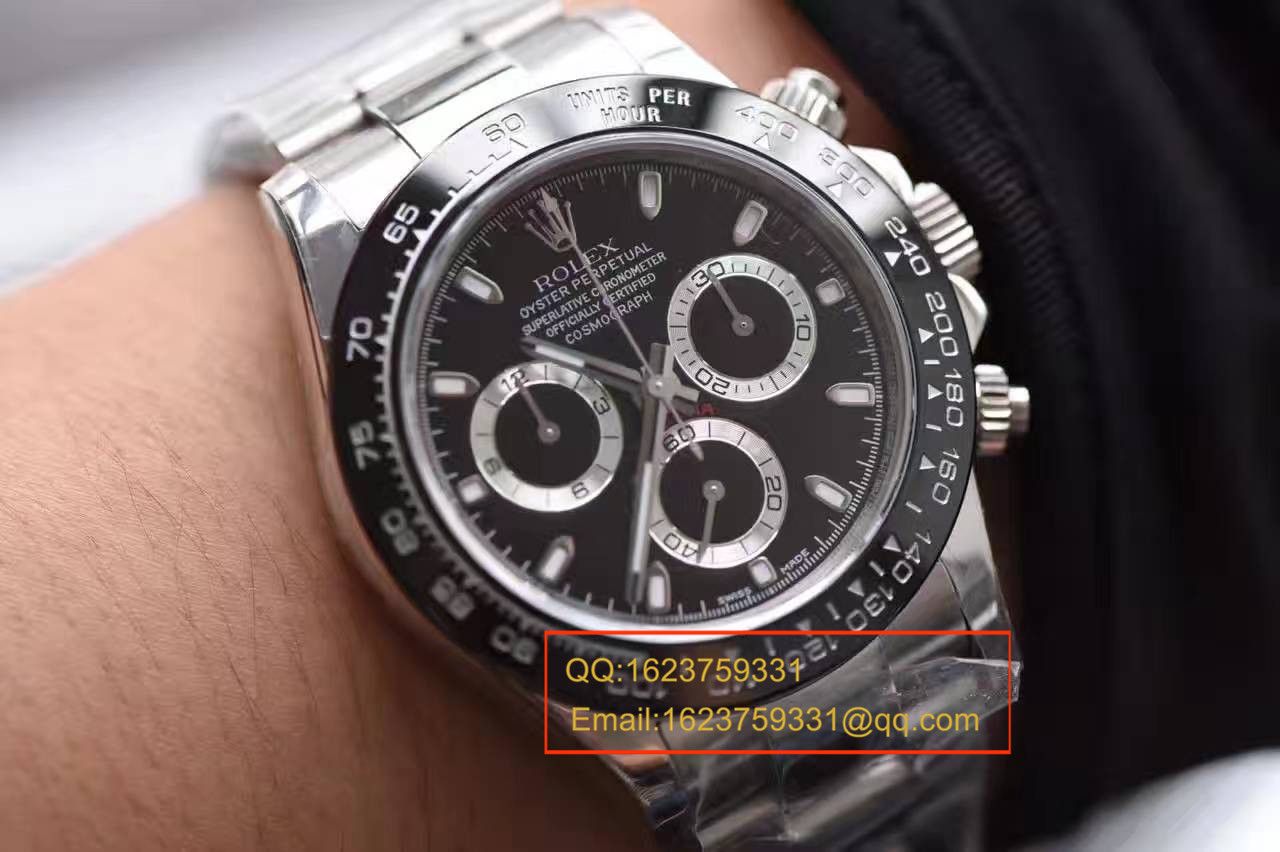 【N Factory 最新V7版本】 Rolex  Cosmograph Daytona  Ditongna  Replica Copy 116500LN-78590黑盘机械 Watches  / RBF003