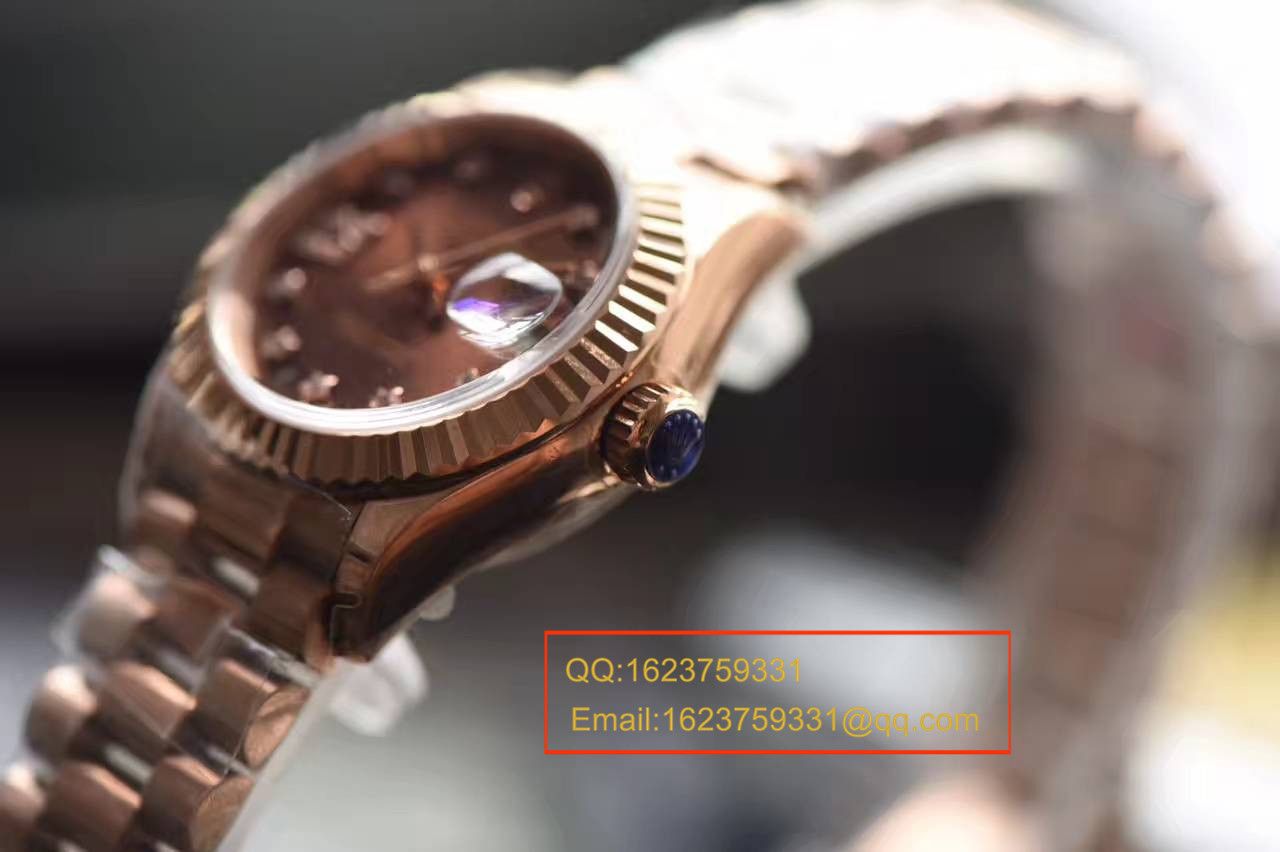 【SY Factory  Perfect  High quality  Replica Watches 】 Rolex 女装  Datejust 系列279171巧克力色表盘女士 wrist watches  / RBA182