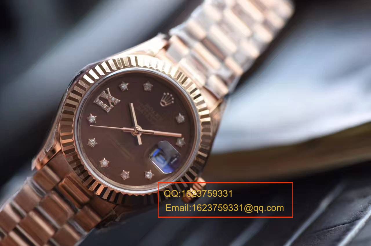 【SY Factory  Perfect  High quality  Replica Watches 】 Rolex 女装  Datejust 系列279171巧克力色表盘女士 wrist watches  / RBA182