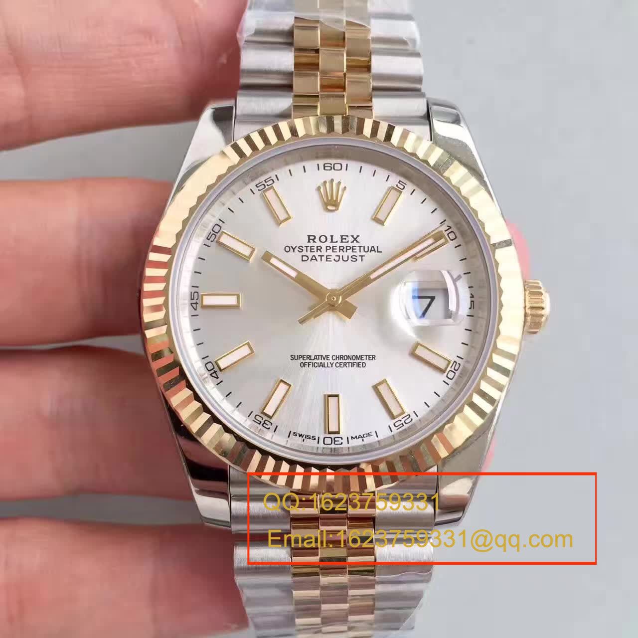 【NOOB Factory 1:1 High quality  Replica Watches 】 Rolex   Datejust 系列126303白盘 wrist watches  包18K真金 / RCF155