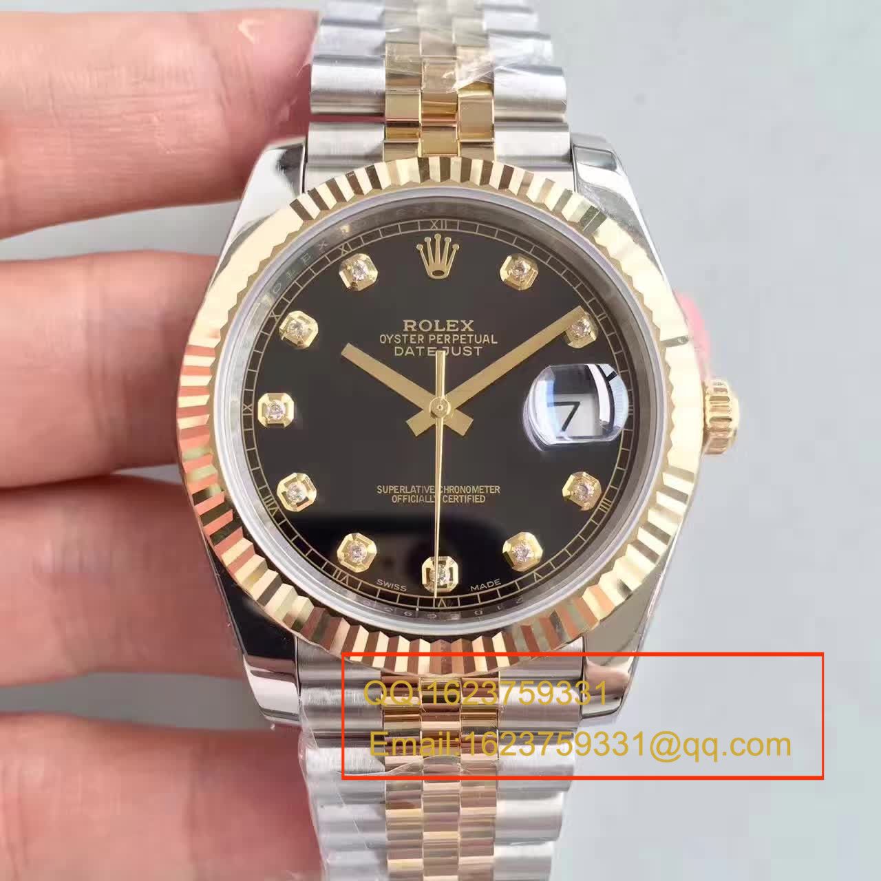 【NOOB Factory 1:1 High quality  Replica Watches 】 Rolex   Datejust 系列126303白盘 wrist watches  包18K真金 / RCF155