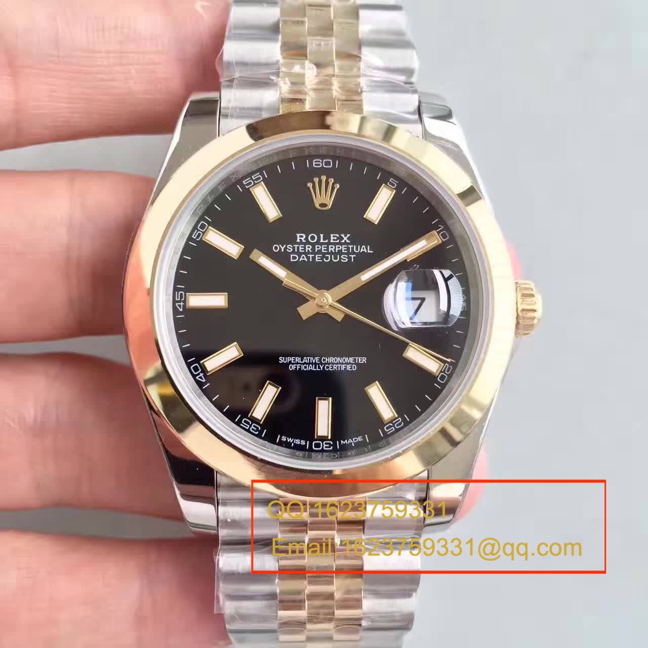 【NOOB Factory 1:1 High quality  Replica Watches 】 Rolex   Datejust 系列126303白盘 wrist watches  包18K真金 / RCF155