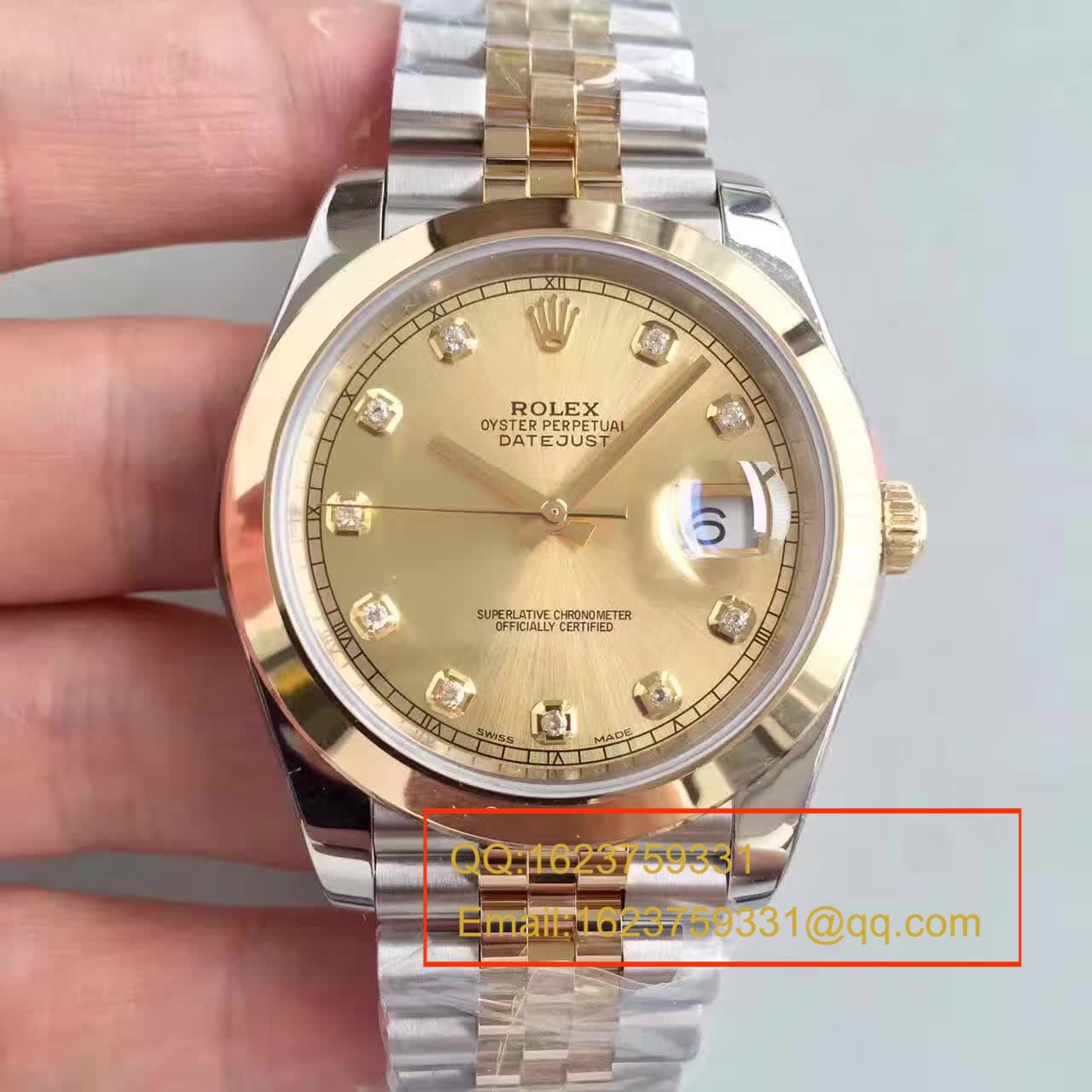 【NOOB Factory 1:1 High quality  Replica Watches 】 Rolex   Datejust 系列126303白盘 wrist watches  包18K真金 / RCF155