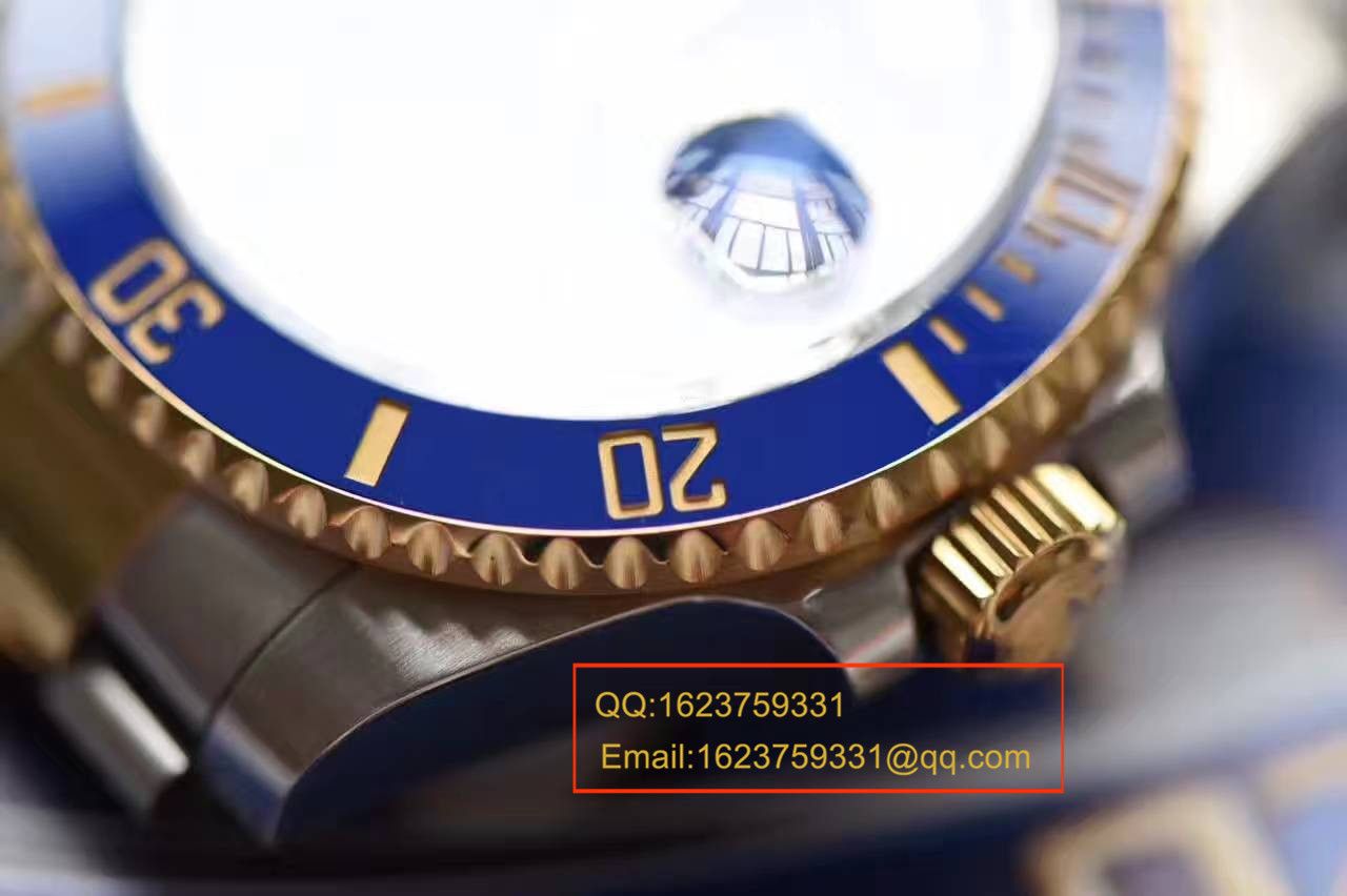【独家视频测评JF Factory 1:1 High quality  Replica Watches 】 Rolex  Submariner 型系列116613LB-97203间金蓝金水鬼 wrist watches  