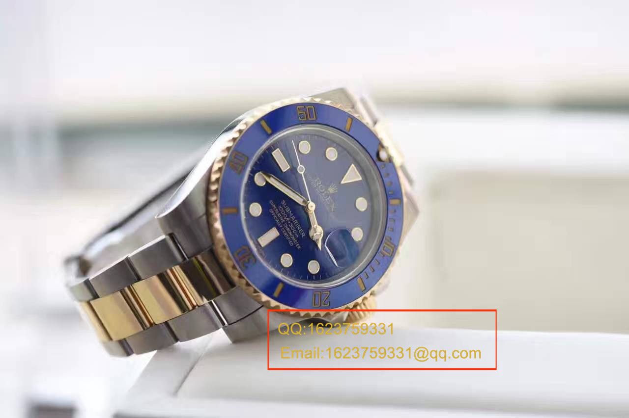 【独家视频测评N Factory V7版 Perfect  Knockoff  Watches 】 Rolex  Submariner 型系列116613LB-97203包18K真金蓝水鬼王 / RCF143