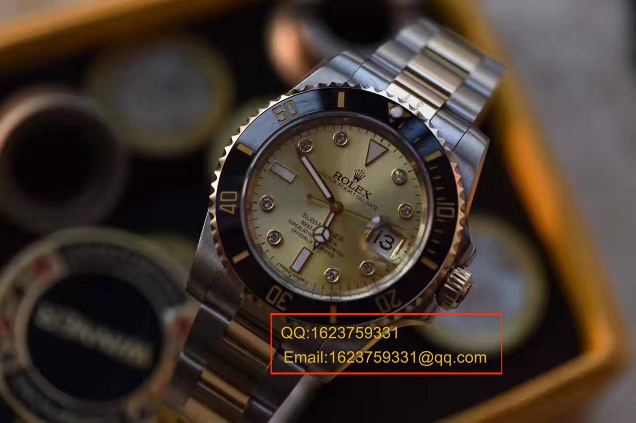 【NOOB Factory V7版 Perfect  High quality  Replica Watches 】 Rolex  Submariner 型系列116610LN金盘 wrist watches 《包真18K金版》 / RCF142