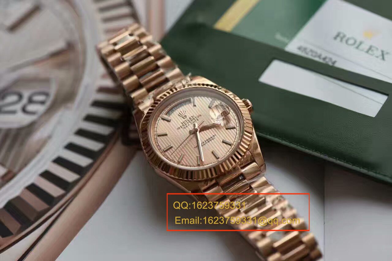 【独家视频测评EW Factory  Perfect  High quality  Replica Watches 】 Rolex  Day-Date 型系列228235-83415 wrist watches  / RBA121B