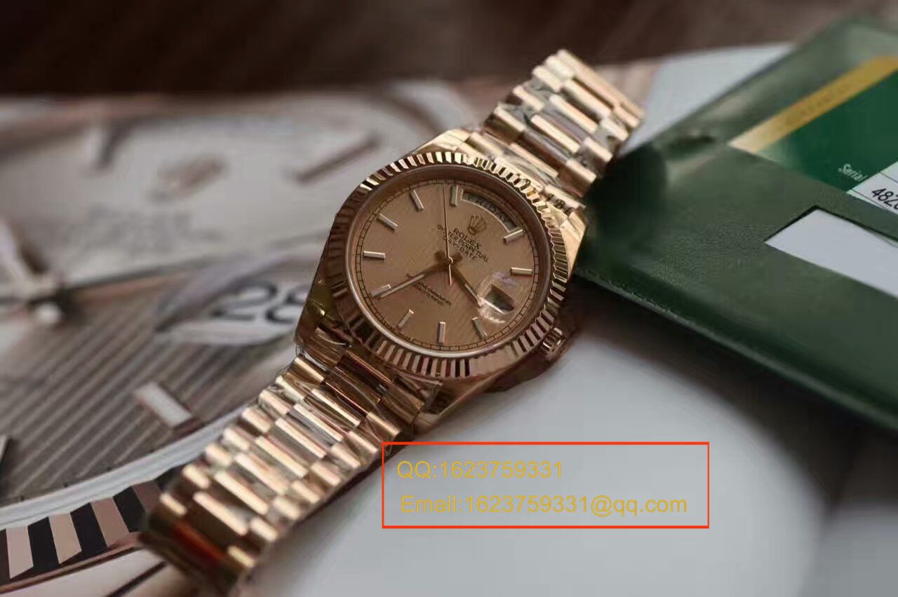 【独家视频测评EW Factory  Perfect  High quality  Replica Watches 】 Rolex  Day-Date 型系列228235-83415 wrist watches  / RBA121B