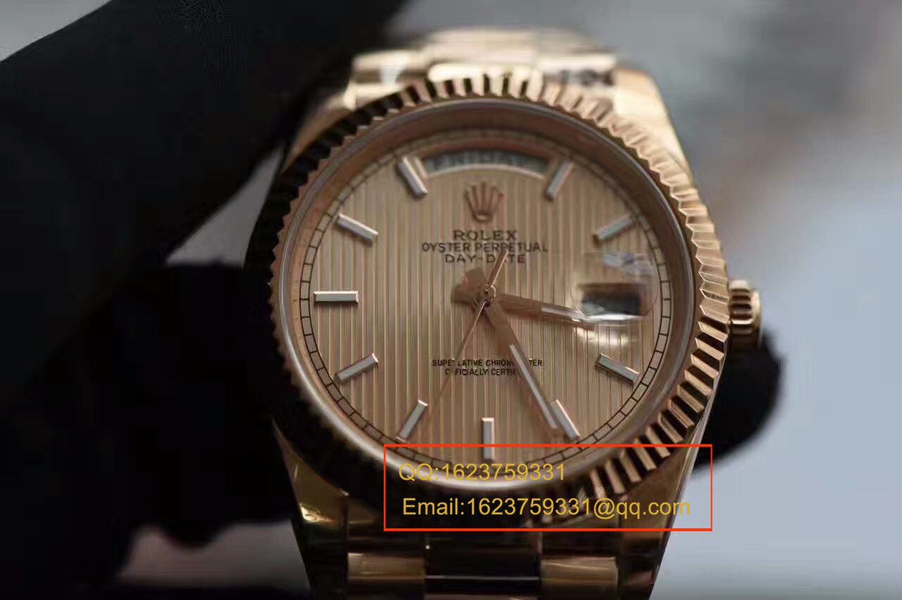 【独家视频测评EW Factory  Perfect  High quality  Replica Watches 】 Rolex  Day-Date 型系列228235-83415 wrist watches  / RBA121B