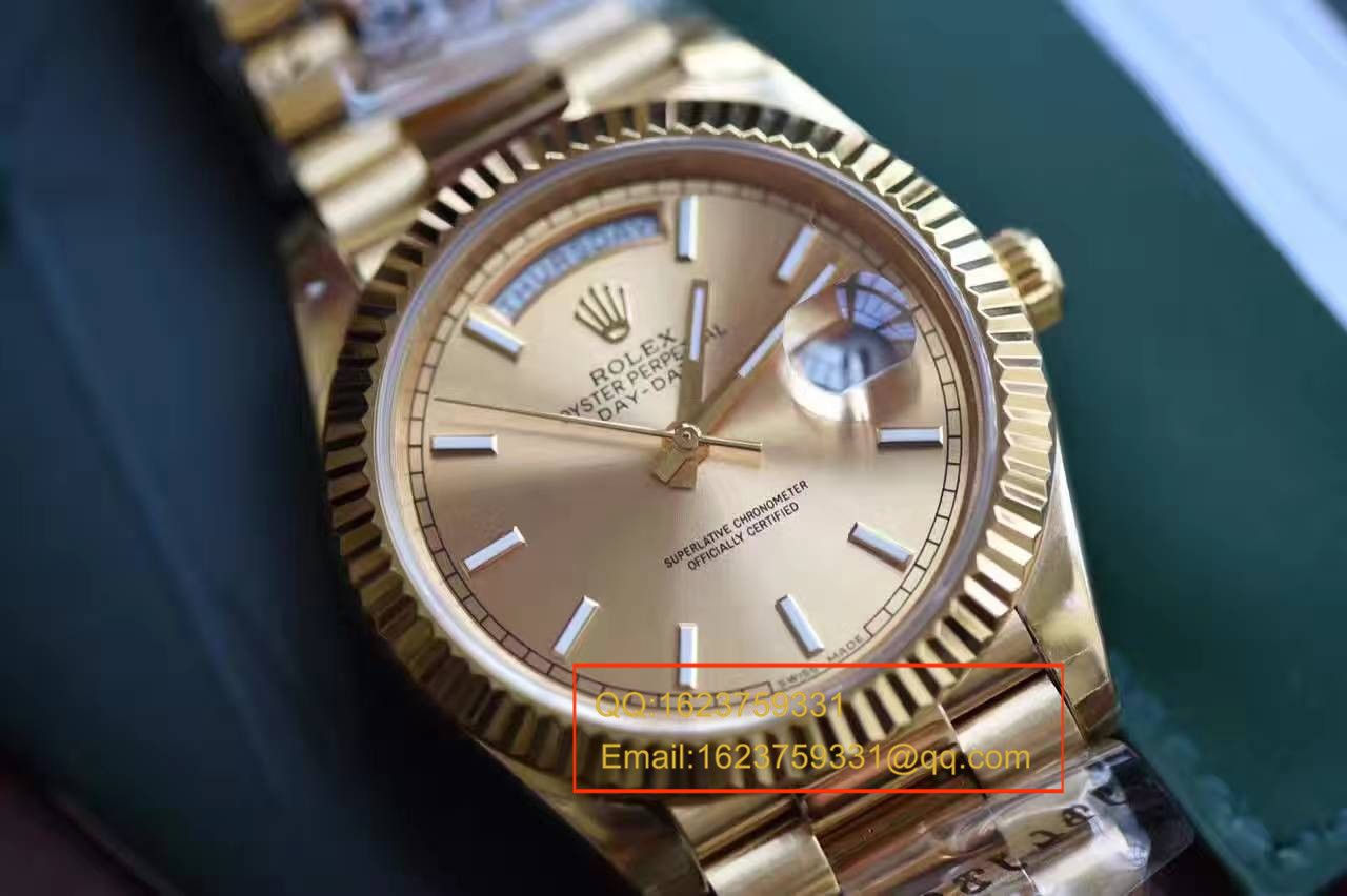 【EW Factory 1:1 top  Replica Copy  Watches 】 Rolex  Day-Date 型系列228238香槟色表盘 wrist watches  / RBA120