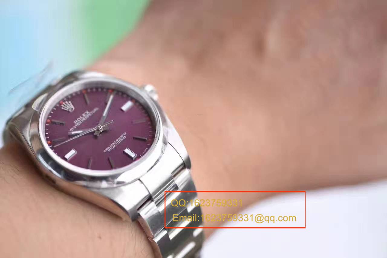 【JF Factory  top 1:1 Replica Copy  Watches 】 Rolex  oyster perpetual 动系列114300红葡萄色 wrist watches  / R151