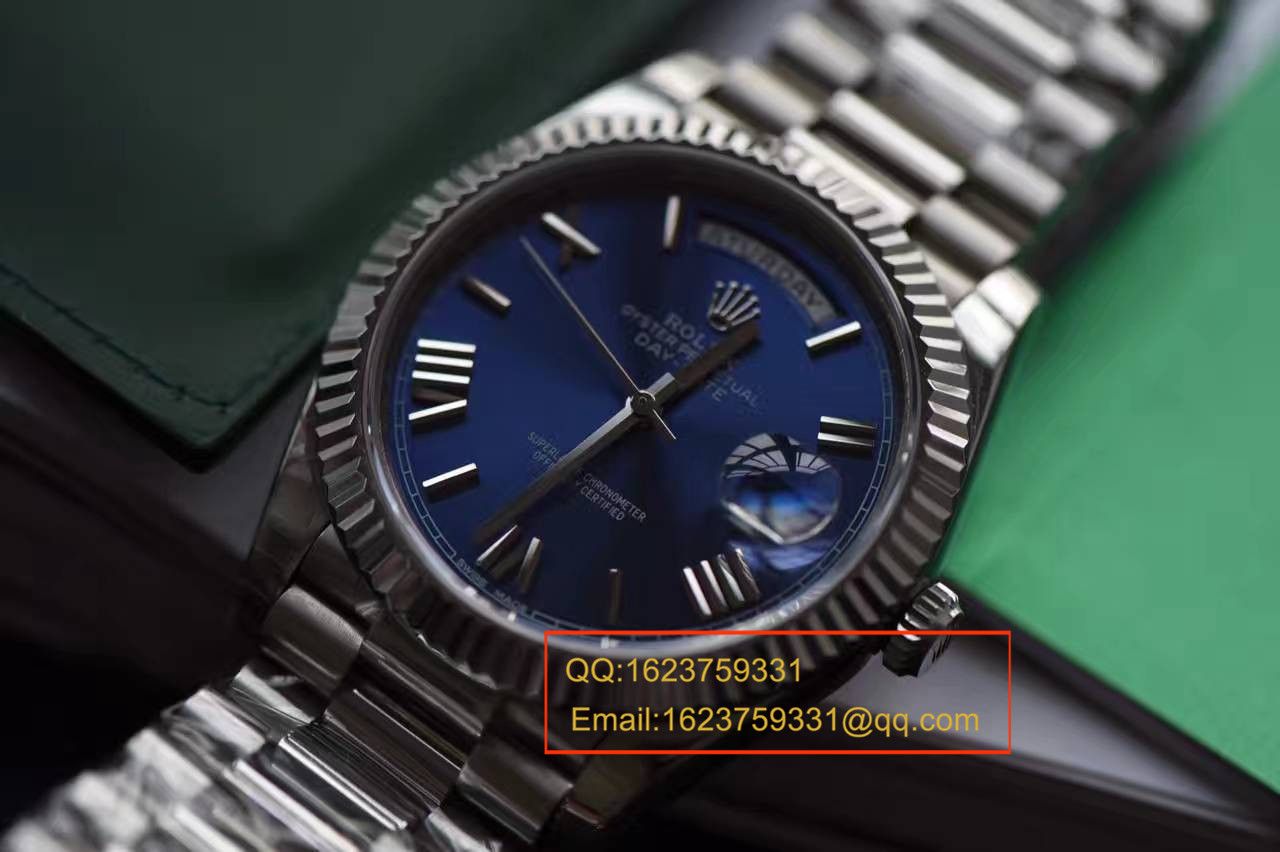 【独家 Video analysis EW Factory 1:1 High quality  Replica Watches 】 Rolex  Day-Date 型系列228239蓝盘 wrist watches  / RBA112A