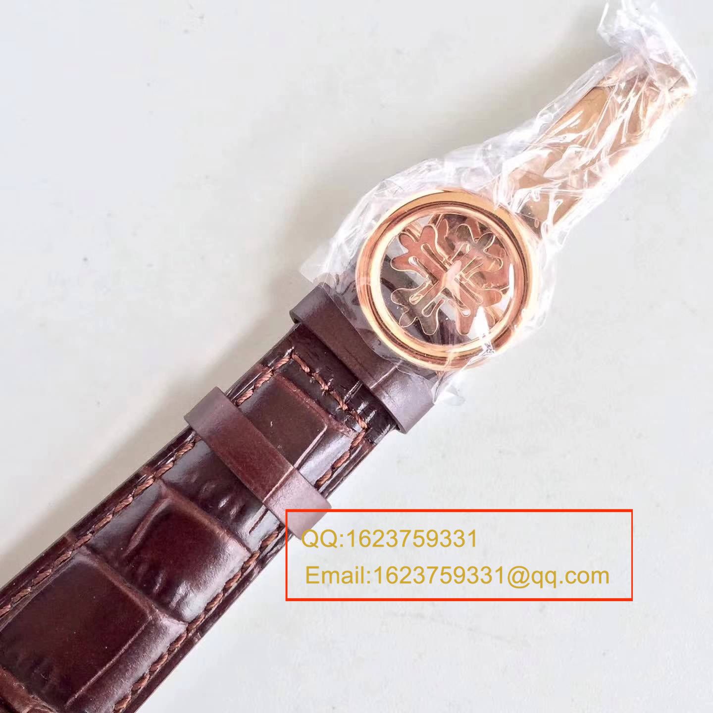 【台湾 Factory 1:1 High quality  Replica  wrist watches 】 PATEK PHILIPPE 复杂功能计时系列5396/1R-001 月相皮带款玫瑰金 wrist watches  / BD209