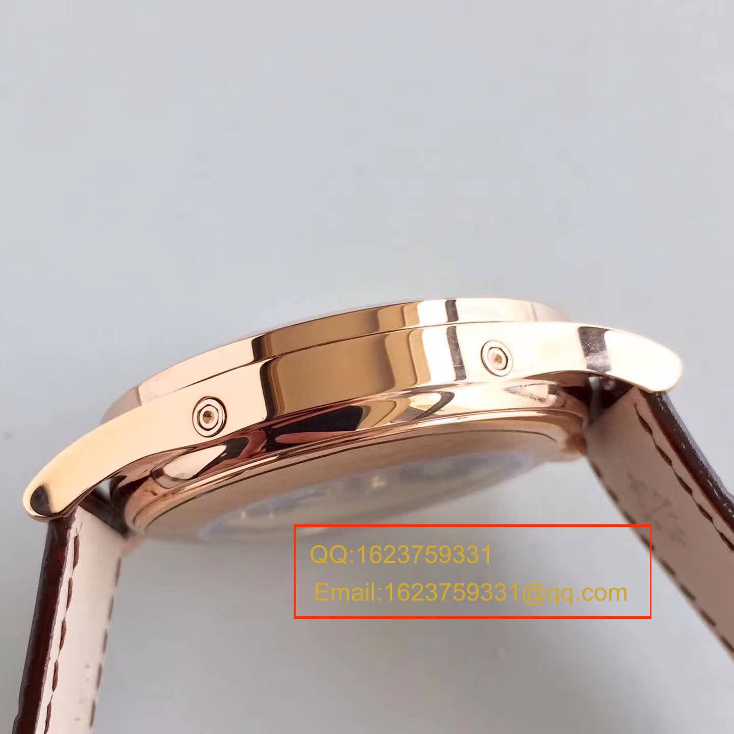 【台湾 Factory 1:1 High quality  Replica  wrist watches 】 PATEK PHILIPPE 复杂功能计时系列5396/1R-001 月相皮带款玫瑰金 wrist watches  / BD209