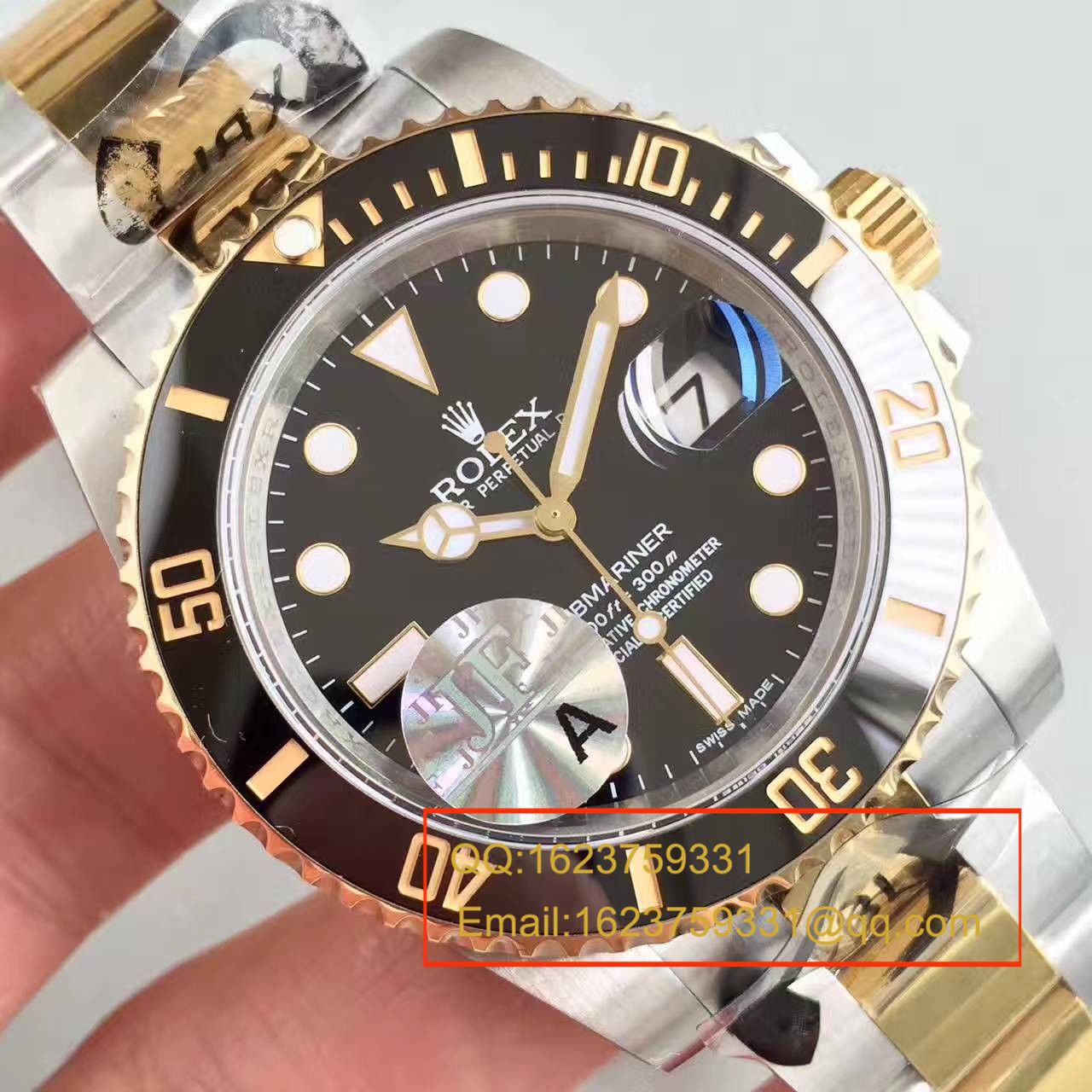 【JF Factory  Perfect  High quality  Replica Watches 】 Rolex  Submariner 型系列116613-LN-97203间金水鬼 wrist watches  / RBG029