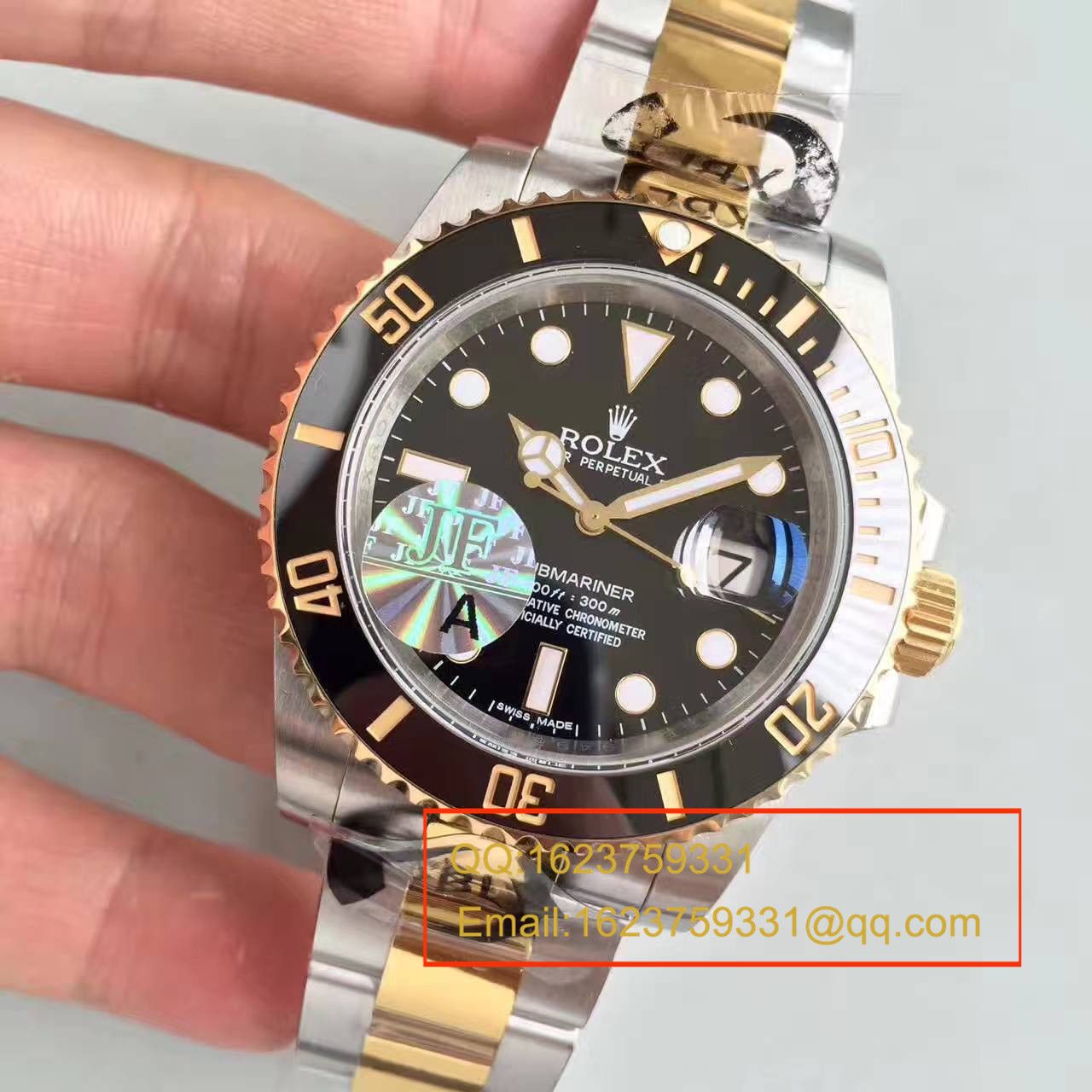 【JF Factory  Perfect  High quality  Replica Watches 】 Rolex  Submariner 型系列116613-LN-97203间金水鬼 wrist watches  / RBG029