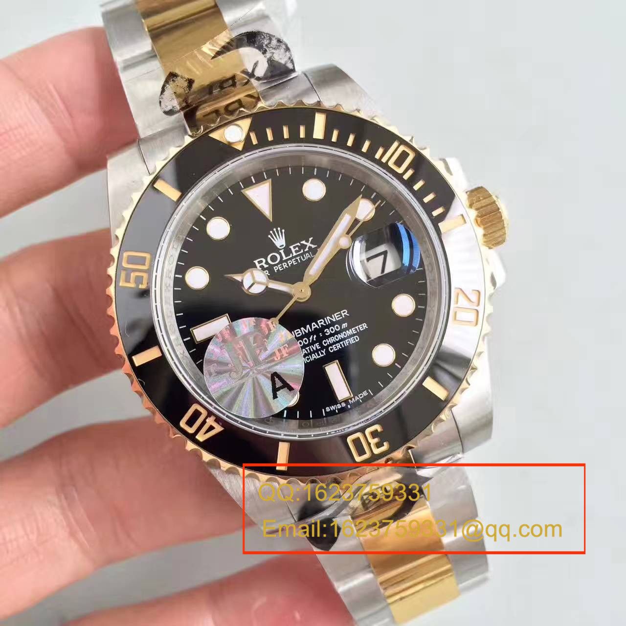 【JF Factory  Perfect  High quality  Replica Watches 】 Rolex  Submariner 型系列116613-LN-97203间金水鬼 wrist watches  / RBG029