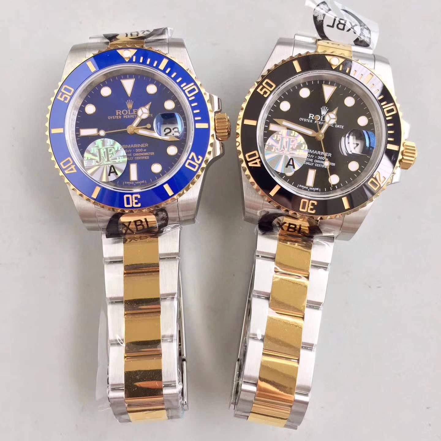 【JF Factory  Perfect  High quality  Replica Watches 】 Rolex  Submariner 型系列116613-LN-97203间金水鬼 wrist watches  / RBG029