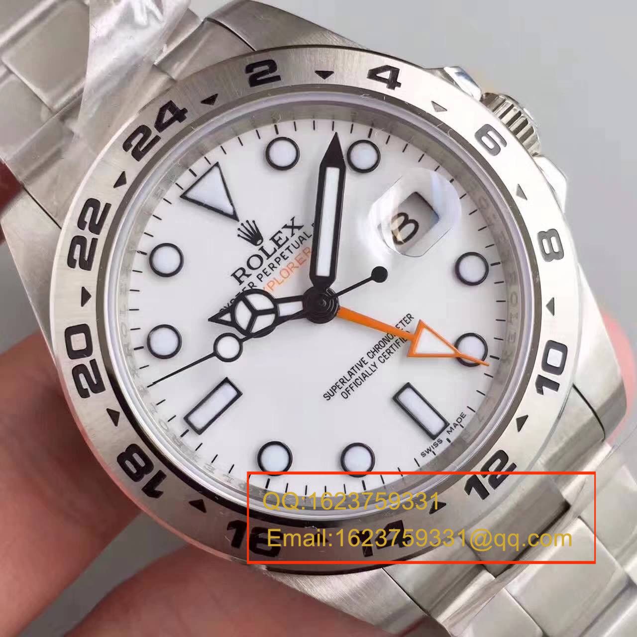 【N Factory V7版1:1 Replica Watches 】 Rolex 探险家型二代EXP2系列216570-77210 白盘机械 wrist watches  / RBG051