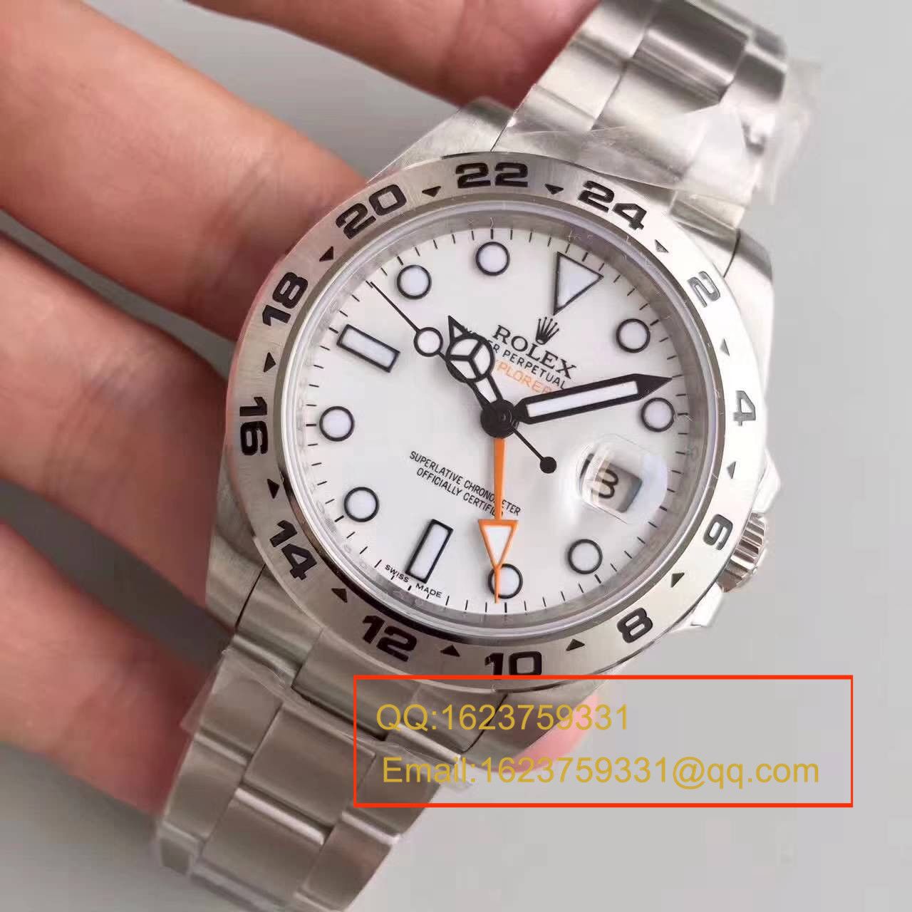 【N Factory V7版1:1 Replica Watches 】 Rolex 探险家型二代EXP2系列216570-77210 白盘机械 wrist watches  / RBG051