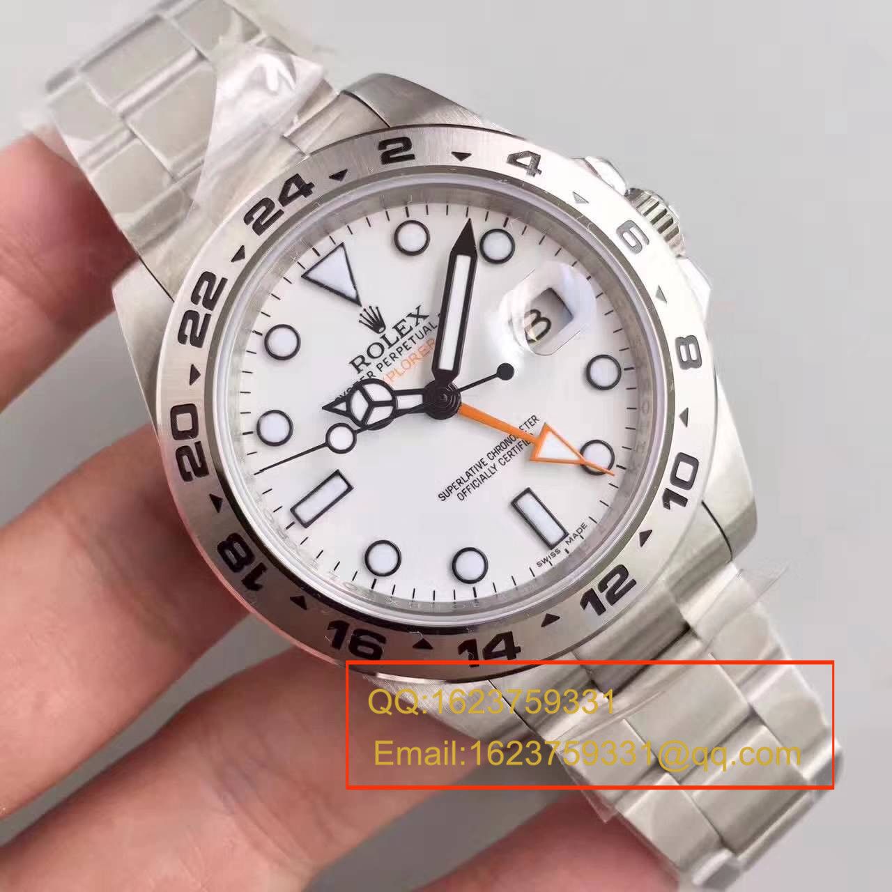 【N Factory V7版1:1 Replica Watches 】 Rolex 探险家型二代EXP2系列216570-77210 白盘机械 wrist watches  / RBG051